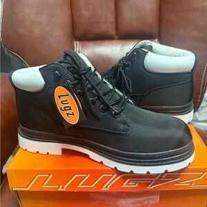 Lugz Men's Black and White Boots size 11.5